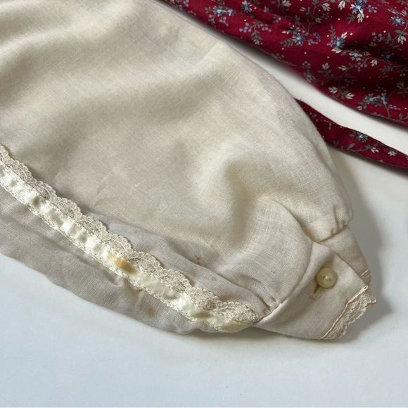 Gunne Sax Burgundy and Cream Midi Dress - Picture 13 of 15